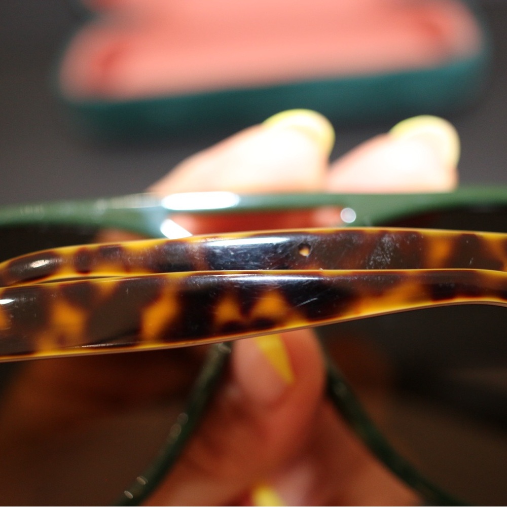 GUCCI GG0270S 0270 Havana Ivory Brown Stripe Retro Aviator Unisex Sunglasses 003 - Picture 9 of 16